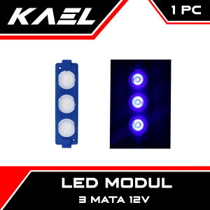 LED Modul 3 Mata Lampu SMD Volt Watt Waterproof Variasi V W Kolong Motor Aquarium Mobil 12V 3W Tahan Air Etalase Toko Pajangan Rak Universal KAEL