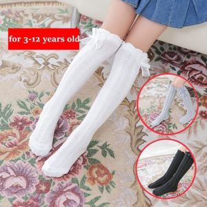 Wholesale COD Ready Stock 1pair Knee High Socks Girls Long Tube School Socks Bowknot White Socks