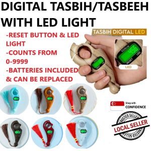 [SINGAPORE SELLER] DIGITAL TASBIH/TASBEEH WITH LED / ZIKIR TALLY COUNTER / GIFT (Batteries included & could be replaced)