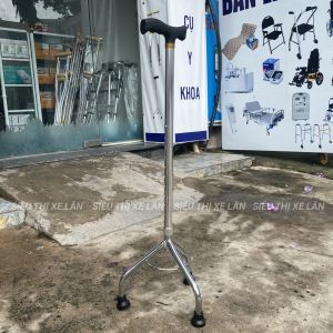 Gậy 3 Chân Dành Cho Người Già Lucass B926 - Chất Liệu Thép Mạ Crom Chắc Chắn Có Thể Tăng Giảm Chiều Cao