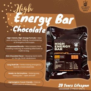 120g High Energy Bar Chocolate - Emergency Food Ration High Energy Biscuits for Hiking And Outdoor Sports