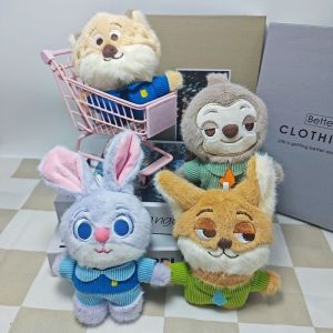 13 ซม. Kawaii อะนิเมะ Zootopia Nick Judy พวงกุญแจจี้น่ารักการ์ตูนตุ๊กตาตุ๊กตาของเล่นกระเป๋าจี้เพื่อนของขวัญ