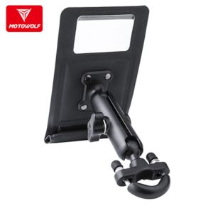 Motowolf MDL2818 Cover Handphone Stang Spion Motor Phone Holder Touchscreen Motorcycle  Universal