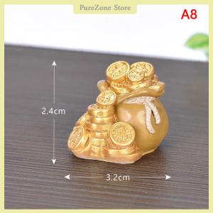 [PureZone] Feng Shui Auspicious Fa Cai Money Tree Ingot Bag Lucky Fortune Spring Festival Mascot Desktop Ornament Car Home Decor Craft