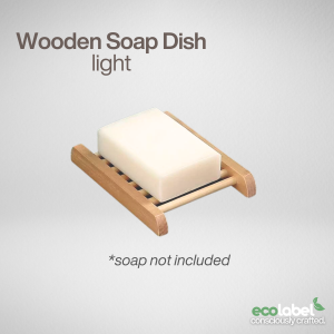 Eco-friendly Wooden Soap Dish with Biodegradable Compostable Sustainable Natural Plant-based