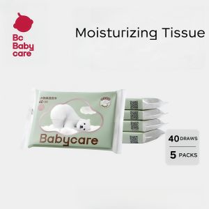 Bc Babycare (10 x 40s) Baby Tissue Lotion Moisturizing Tissues Soft No Redness Extra Thick Facial Tissu Hypoallergenic Tisu Pocket