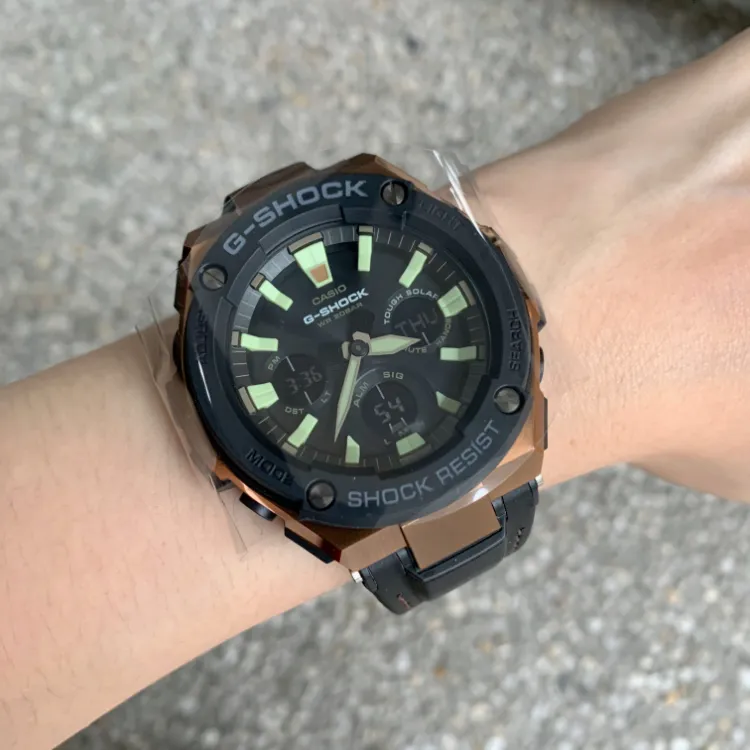 G Shock G-STEEL Watch GSTS120L-1A Tough Solar Rose Gold Steel