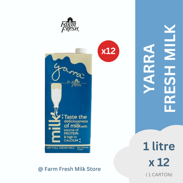 YARRA BY FARM FRESH UHT FULL CREAM MILK 1L 1 CARTON X 12 PACKS | Lazada