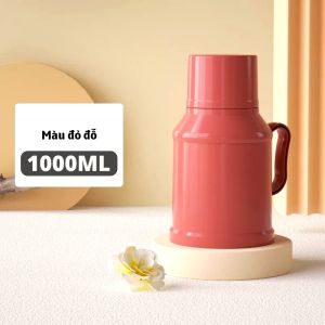 Ấm Nước Phích Giữ Nhiệt Mini 1L - Bình Thủy Mini Ấm Nước Phích Giữ Nhiệt Mini 1000ml Nhỏ Gọn Tiện Lợi Giữ Nhiệt 24h