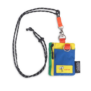 Japanese InsWallet Youthful Colors Hanging Neck ID Card Holder Key Coin Pouch Zipper Trendy Crossbody Small Hanging Bag with Lanyard