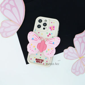 (3D11) Casing Hp New 3D Butterfly for IP 7 8 7+ 8+ XR X XS Max 11 11 Pro 12 12 Pro 13 14