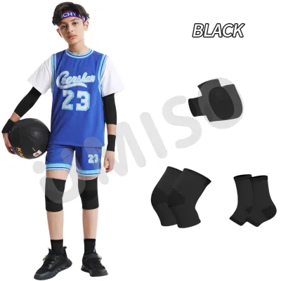 UMISO Kids Protective Gear Knee Elbow Ankle Pads for Safe Sports Play Basketball Skating Basketball Football Sports Protective Gear Set
