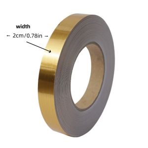 Decorative Home Ground Tile Wall Decor Wallpaper Gap Sealing Sticker Waterproof Seam Sticker Floor Line Decal Foil Tape Gold Tape