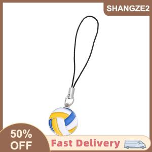 【E-WOITD】 Sáng Tạo Bóng Mặt Dây Chuyền Bóng Rổ Bóng Đá Keychain bóng chuyền bóng chày điện thoại chuỗi thời trang mới thể thao Keyring xe mặt dây chuyền treo đồ trang sức