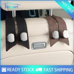 NG Motor✨ COD ✨ Car Chất Lượng Xe Tựa Đầu Móc Cao Cấp Da Lộn Phía Sau Ghế Treo Kép Móc Lớn Chịu Tải Hợp Kim Móc Móc Áo Phổ