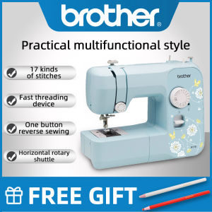 Brother Sewing machine Original JK17B portable with pedal high speedHome Desk Electric Multifunction