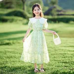 (พร้อมส่ง) ชุดเด็กผู้หญิง ชุดเจ้าหญิง ชุดเด็กฤดูร้อน ชุดเด็กฤดูร้อนใหม่ ชุดลายดอกไม้