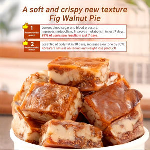 🔥Antifatigue 0 Preservatives High Nutrition 0 🔥黑芝麻核桃無花果夾心派Cranberry Black Sesame Walnut Sandwich Pie/Dried Fig Black Sesame Snacks Cake/Dried Fruits