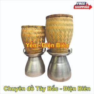 Bộ Chõ Đồ Xôi Bằng TRE Thủ Công - Dùng Điện & Đun Bếp Gas/Củi - Size 1-10kg Gạo