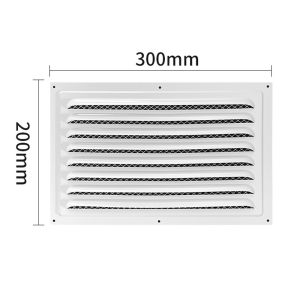 LUSIT Square Metal Vent Cover Built-in Insect Screen Stainless Steel Louver Air Vents Grille White Black HVAC Vents Bathroom Home Office
