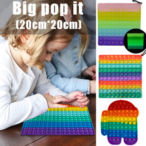 Big Colourful Push Pop Bubble big pop it Fidget Sensory Silicone stress reliever toys Puzzle Games