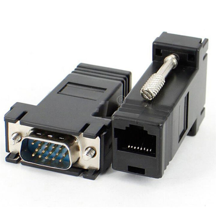 Extender VGA RGB HDB Male To LAN CAT5 CAT6 RJ45 Net Cable Female ...