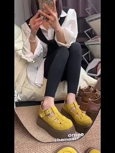[Free Shipping] WomenS Thick-Soled Roman Sandals 2026 New Spring Collection Height-Increasing Shoes For Petite Women Versatile Closed-Toe Sandals And Flats