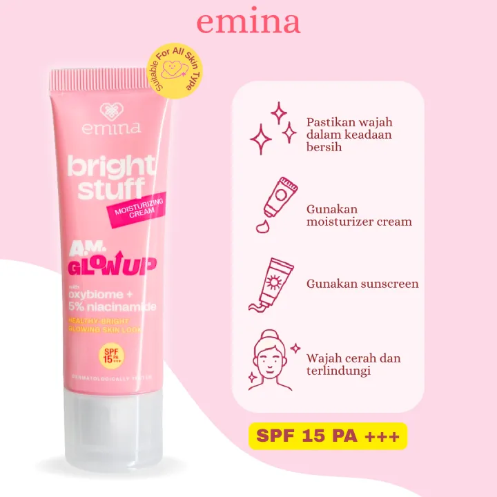 Emina%20Bright%20Stuff%20Moisturizer%20Cream%20SPF%2015PA+++%20Pelembab%20Muka%2020ml%20Melembabkan%20Cerah%20Dan%20Sehat%20Perawatan%20Wajah%20-%20Image%204