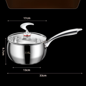 Baby pots and pans food grade stainless steel milk pots and pans