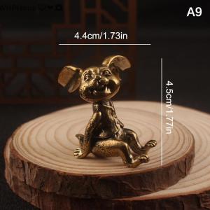 WP💓💛💖 Cute Vintage-Style Rabbit Brass Statue Rabbit Figurine Feng Shui Landscaping Home Desk Office Shelf Ornament Easter Decoration