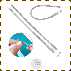 สปริงด้ายเชือก ED6 ที่ร้อยเชือกหูกางเกง สเเตนเลสร้อยเชือก ช่วยร้อยเชือกกางเกง (ราคาต่อชิ้น)