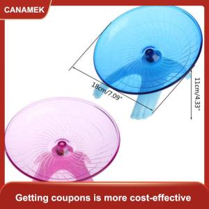 【CANAMEK 】 Running Disc Flying Saucer Exercise Wheel Toy for Mice Dwarf Hamsters Pet 18cm