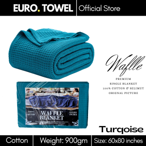 EURO. Waffle Blanket Cotton Selimut Hospital 154x204cm Premium Pastel Color