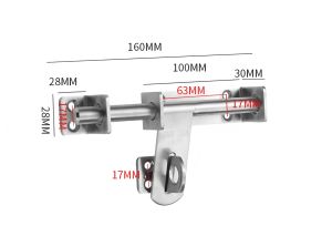 Stainless Steel 304 Heavy Duty Gate Door Bolt Latch Sliding Hasp Lock Barrel Bolt for Padlock Safety