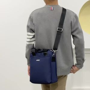 Pure Color Simple Casual Mens Vertical Bag