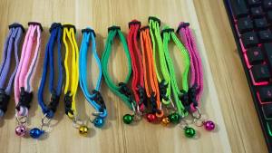 Dog Collar Cat Collar Adjustable Safety Reflection Collars with Bells Kitten Collar Puppy Collar