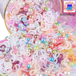 Manik Mutiara Pearl Beads White Campur Bahan Decocase Hiasan Diy Craft TopLoader