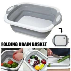 Talenan lipat serbaguna baskom lipat sayur dan buah talenan multifungsi TM05