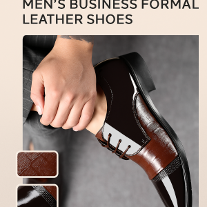 Elegant Leather Oxford Shoes for Men Wedding and Casual Wear