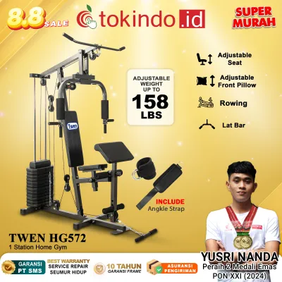 Home Gym Twen HG572 Homegym 1 Sisi Alat Olahraga Alat Gym Set Alat Fitnes Leg Press