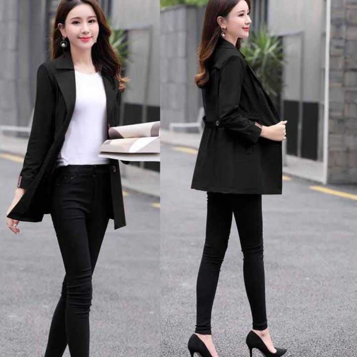 Blazers for Women Business Casual Women's Suit Coat Solid Color