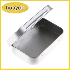 huayou 95x60x20mm Metal Tin Flip Storage Box Case Organizer For Candy Keys