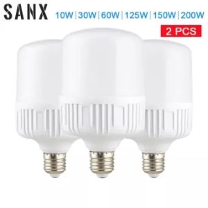 SANX 2PCS 10/30/60/125/150/200W E27 LED Bulbs 220V LED Light Bulbs Energy-saving Light Bulbs Ceiling Light for Room Home Hotel Factory - Cool Light