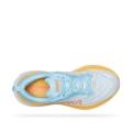 HOKA ONE ONE Bondi 8 long distance road fabric shock absorption, anti slip, wear-resistant, lightweight and low top running shoes for women, light blue. 