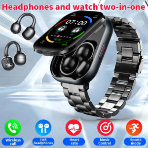 Smart Watch Earphone TWS 2 in 1 Wireless Bluetooth Call D12 Headset Music Playback Sport Fitness Tracker Earbuds Smartwatch
