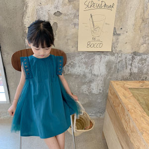 Đầm tiệc cho bé màu xanh cổ vịt