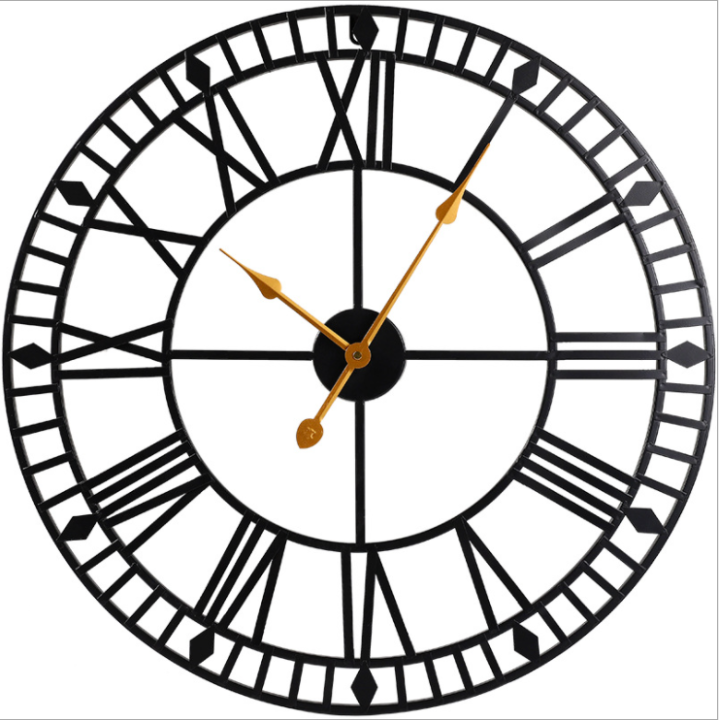 Nordic style Modern minimalist living room home wall clock retro hotel