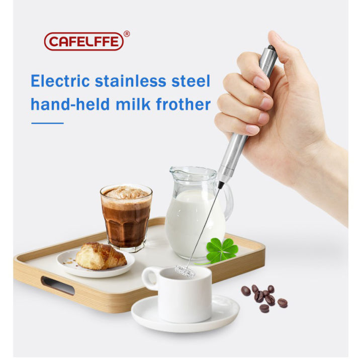 Cafelffe Electric Milk Frother Rechargeable Handheld Mini Milk Foam Maker  Blender Mixer for Coffee, Speeds Electric Milk Frother