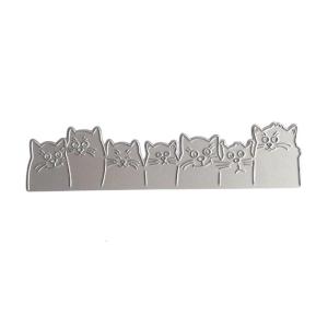 Cats Cutting Dies Carbon Steel Die Cut Templates Decorative Embossing Paper Die for Card Making Scrapbooking Bookmarks