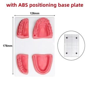 Silicone Dental Oral/Gum Suture Model 4 Wound Types Simulation Oral Skin Suture Pad Teaching Model